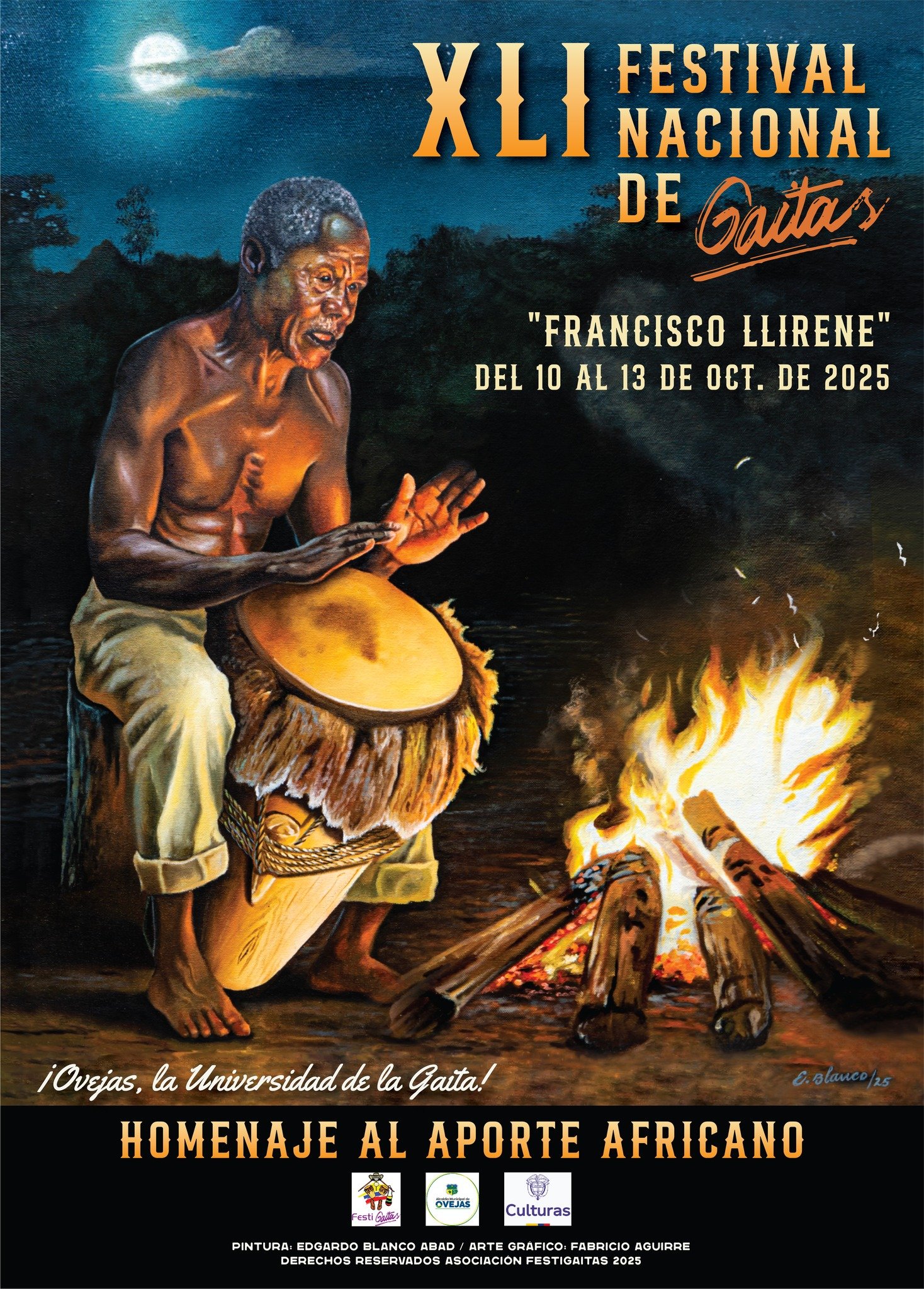 Afiche Festival Nacional de Gaitas 2025